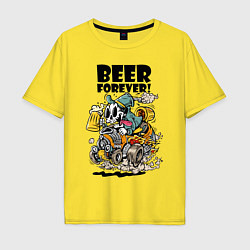 Мужская футболка оверсайз Beer forever - motto