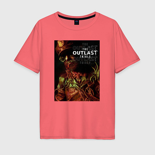 Мужская футболка оверсайз The Outlast Trials Лиланд Койл / Коралловый – фото 1