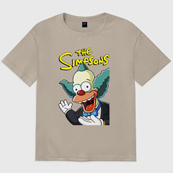 Футболка оверсайз мужская Krusty the clown, цвет: миндальный