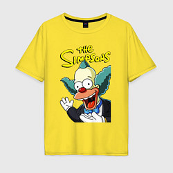 Футболка оверсайз мужская Krusty the clown, цвет: желтый