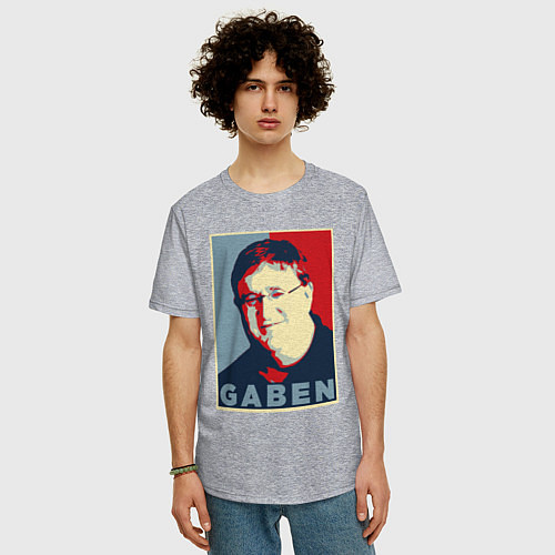 Мужская футболка оверсайз Gaben / Меланж – фото 3