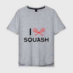 Футболка оверсайз мужская I Love Squash, цвет: меланж