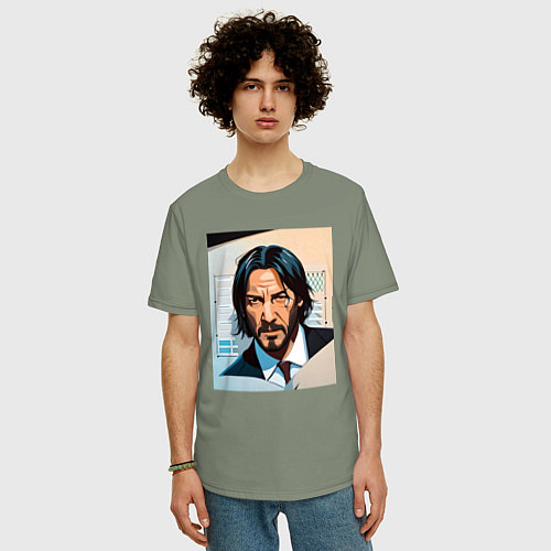 Мужская футболка оверсайз Баба Яга / Авокадо – фото 3