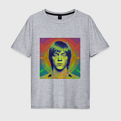 Футболка оверсайз мужская Brian Jones Digital Glitch Art, цвет: меланж