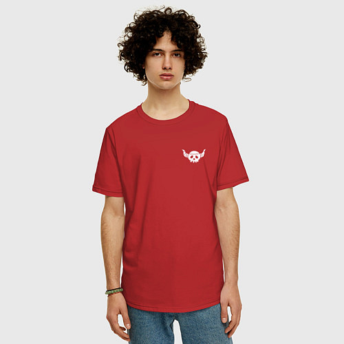 Мужская футболка оверсайз Мертвец - Смертельная игра мёртвой горы / Красный – фото 3