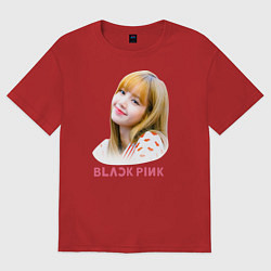 Футболка оверсайз мужская Lisa Blackpink, цвет: красный