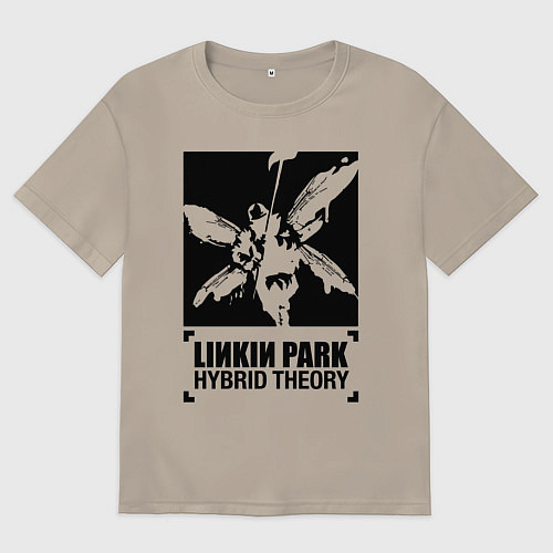 Мужская футболка оверсайз LP Hybrid Theory / Миндальный – фото 1