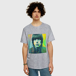 Футболка оверсайз мужская Brian Jones Pop Glitch Art, цвет: меланж — фото 2