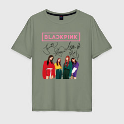 Мужская футболка оверсайз Blackpink Lisa Jisoo Jennie Rose