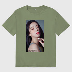 Футболка оверсайз мужская Kim Jisoo, цвет: авокадо