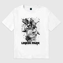 Футболка оверсайз мужская Linkin Park all, цвет: белый
