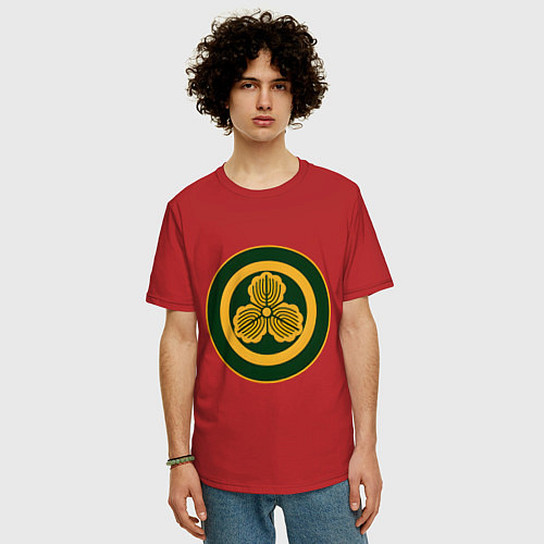 Мужская футболка оверсайз Клан Нагаока Total War: Shogun 2 / Красный – фото 3