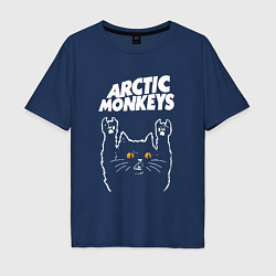 Мужская футболка оверсайз Arctic Monkeys rock cat