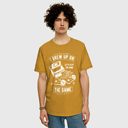 Футболка оверсайз мужская SNES gamer, цвет: горчичный — фото 2
