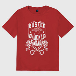 Футболка оверсайз мужская Busted knuckle, цвет: красный