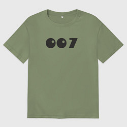 Футболка оверсайз мужская Number 007, цвет: авокадо