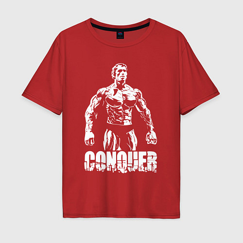 Мужская футболка оверсайз Arnold conquer / Красный – фото 1