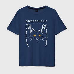 Мужская футболка оверсайз OneRepublic rock cat