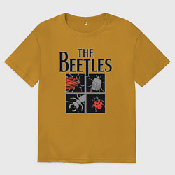 Футболка оверсайз мужская Beetles, цвет: горчичный