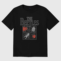 Футболка оверсайз мужская Beetles, цвет: черный