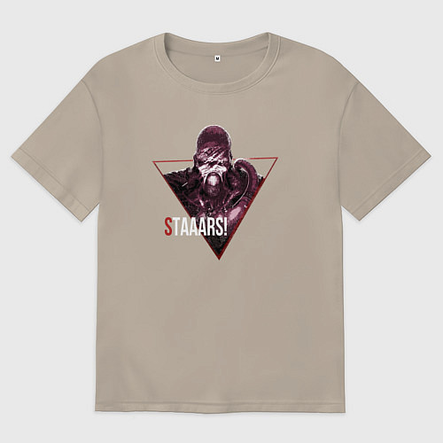 Мужская футболка оверсайз Немезис / Миндальный – фото 1