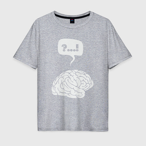 Мужская футболка оверсайз Штурм мозга / Меланж – фото 1