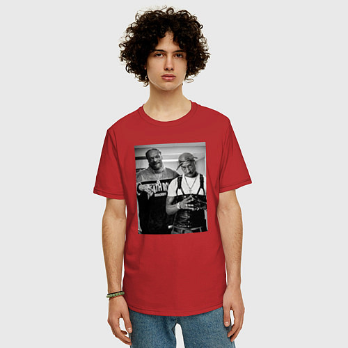 Мужская футболка оверсайз Old Gangstars / Красный – фото 3