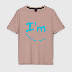 Футболка оверсайз мужская My Smile, цвет: пыльно-розовый