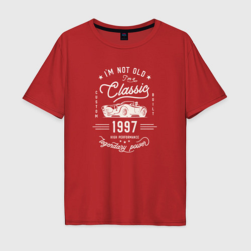 Мужская футболка оверсайз Я классический 1997 / Красный – фото 1