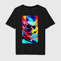 Мужская футболка оверсайз Cool skull - pop art