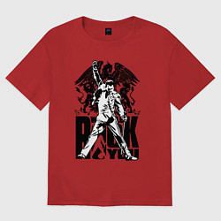 Футболка оверсайз мужская Queen rock you, цвет: красный