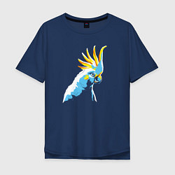 Футболка оверсайз мужская Попугай WPAP, цвет: тёмно-синий