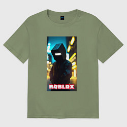 Футболка оверсайз мужская Roblox cyberpunk, цвет: авокадо