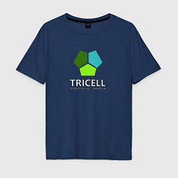 Футболка оверсайз мужская Tricell Inc, цвет: тёмно-синий