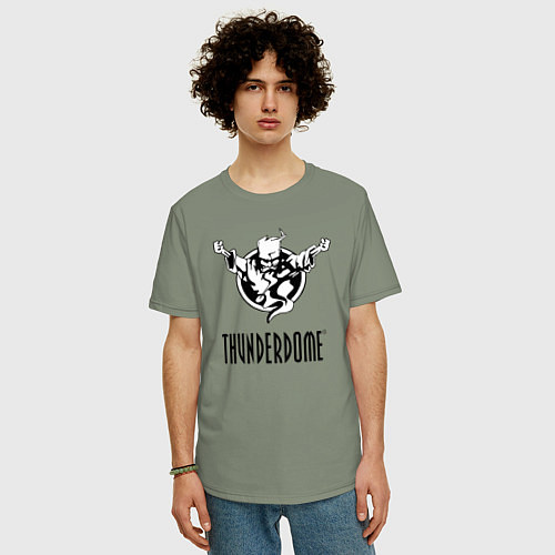 Мужская футболка оверсайз Thunderdome v 2 / Авокадо – фото 3