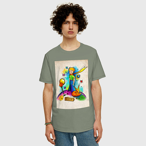 Мужская футболка оверсайз Le Petit Prince / Авокадо – фото 3