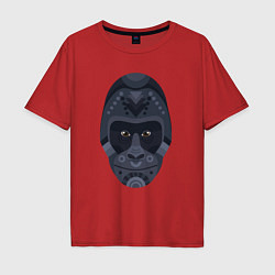 Футболка оверсайз мужская Black gorilla, цвет: красный