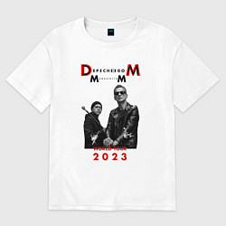 Футболка оверсайз мужская Depeche Mode 2023 Memento Mori - Dave & Martin 03, цвет: белый