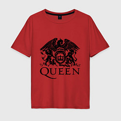 Футболка оверсайз мужская Queen - logo, цвет: красный