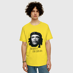Футболка оверсайз мужская Че Гевара черно белое, цвет: желтый — фото 2