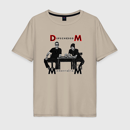Мужская футболка оверсайз Depeche Mode 2023 Memento Mori - Dave & Martin 02 / Миндальный – фото 1