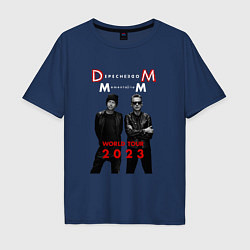 Футболка оверсайз мужская Depeche Mode 2023 Memento Mori - Dave & Martin 04, цвет: тёмно-синий