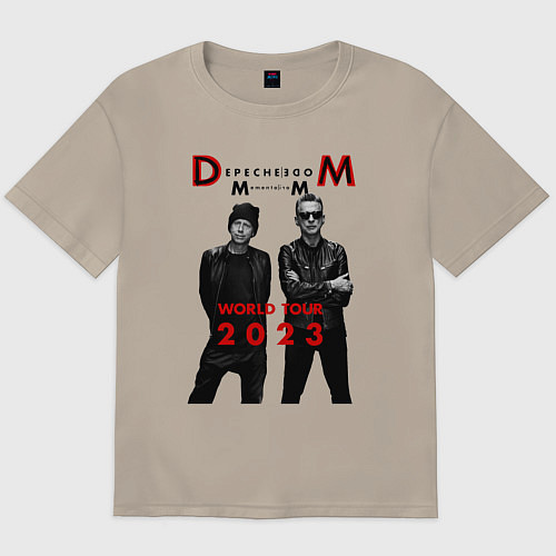 Мужская футболка оверсайз Depeche Mode - Memento Mori / Миндальный – фото 1