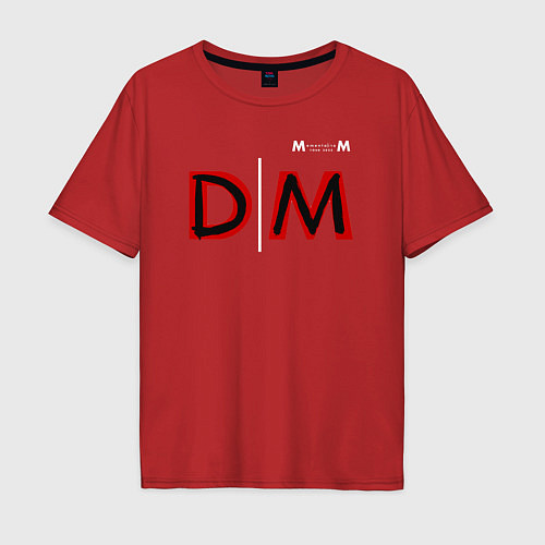 Мужская футболка оверсайз Depeche Mode 2023 Memento Mori Logo 08 / Красный – фото 1