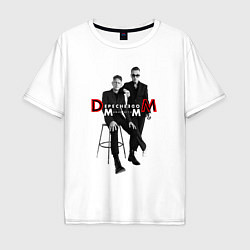 Футболка оверсайз мужская Depeche Mode - Memento Mori Two of Us, цвет: белый