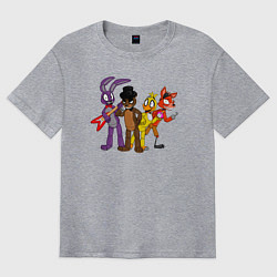Футболка оверсайз мужская Команда FNAF, цвет: меланж