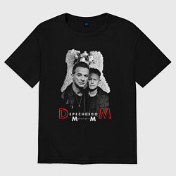 Футболка оверсайз мужская Depeche Mode - Dave Gahan and Martin Gore, цвет: черный