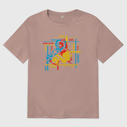 Футболка оверсайз мужская Jazz man, цвет: пыльно-розовый