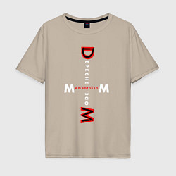 Футболка оверсайз мужская Depeche Mode - Memento Mori MM, цвет: миндальный