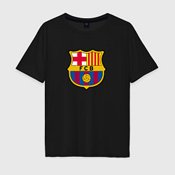 Футболка оверсайз мужская Barcelona fc sport, цвет: черный